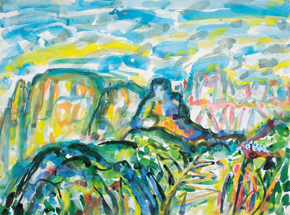 Rosengarten, Schlern. Heimwehvision